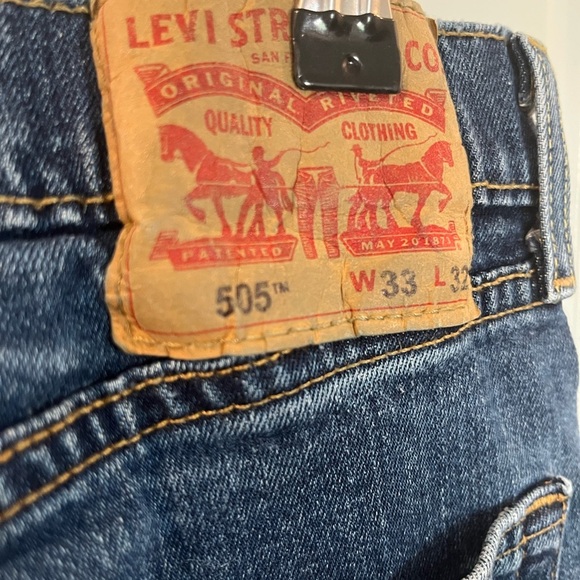 Levi 505 Blue Jean 33x32 (Blank Tab Jeans) - Picture 4 of 4